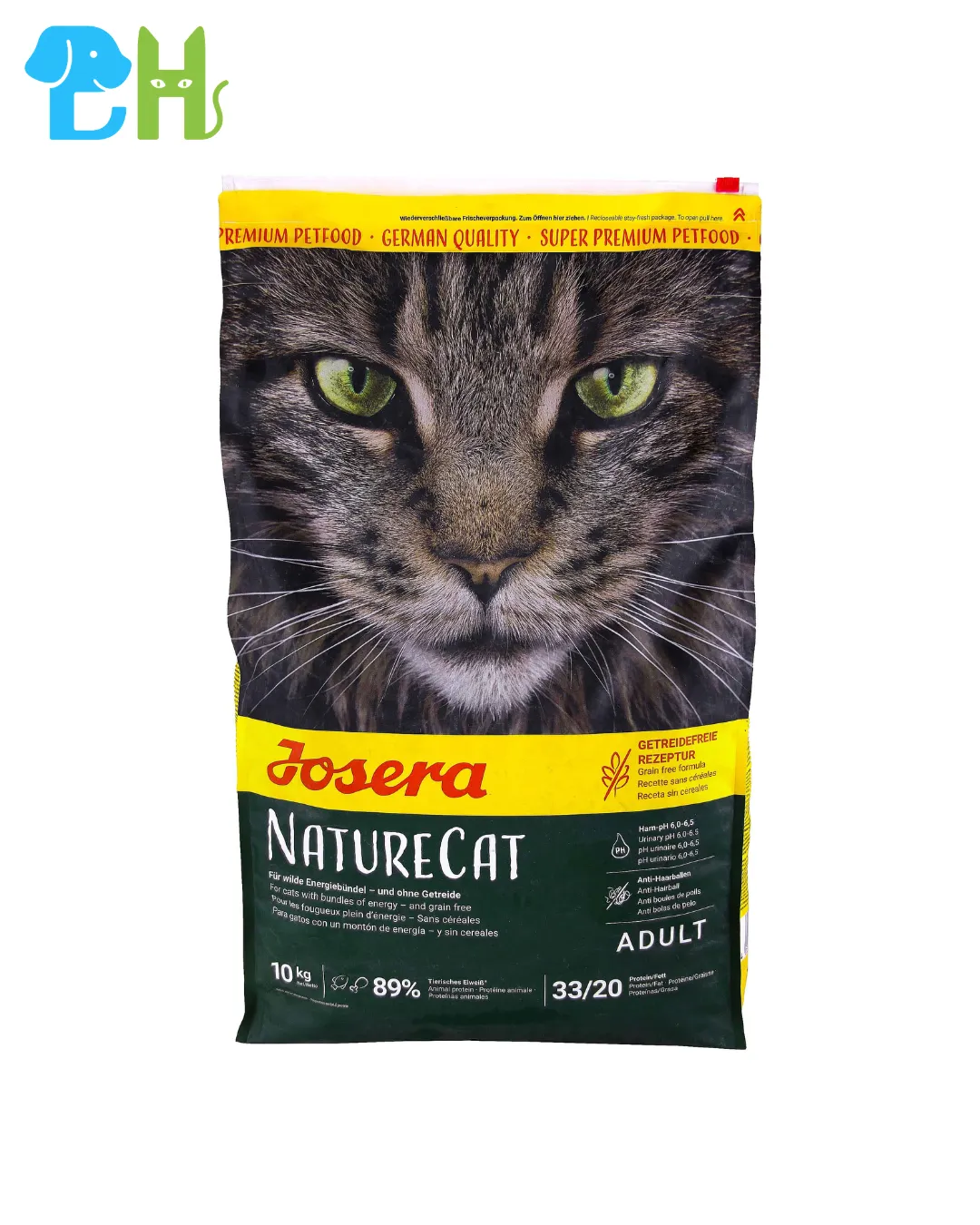 غذای خشک گربه جوسرا مدل NatureCat بدون غلات وزن 10 کیلوگرم