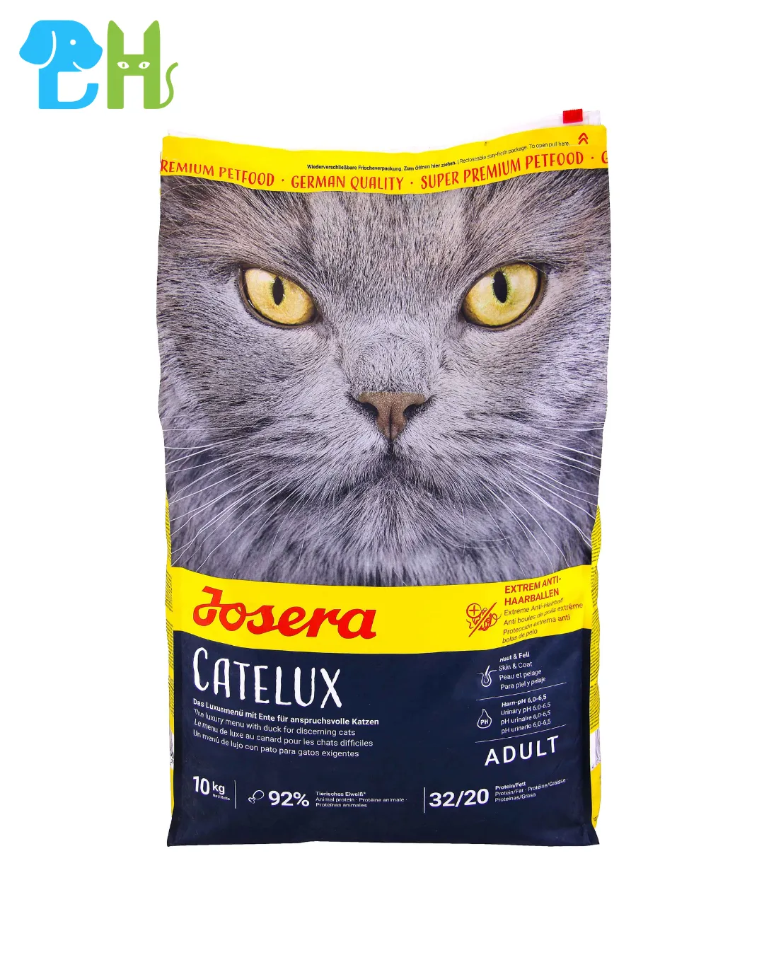 غذای خشک گربه جوسرا مدل Catelux مناسب پوست و مو وزن 10 کیلوگرم